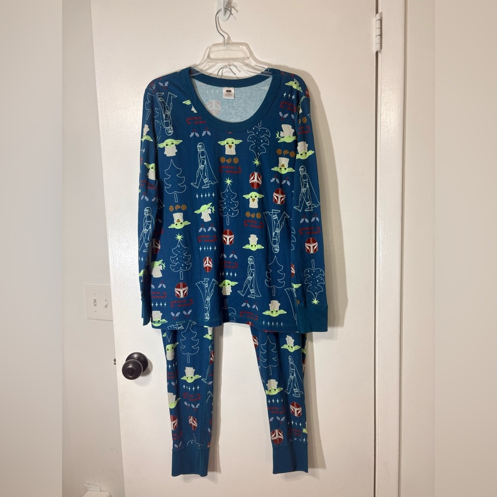 Hanna Andersson Star Wars Mandalorian Christmas Pajama Set Adult Unisex Sz XXL